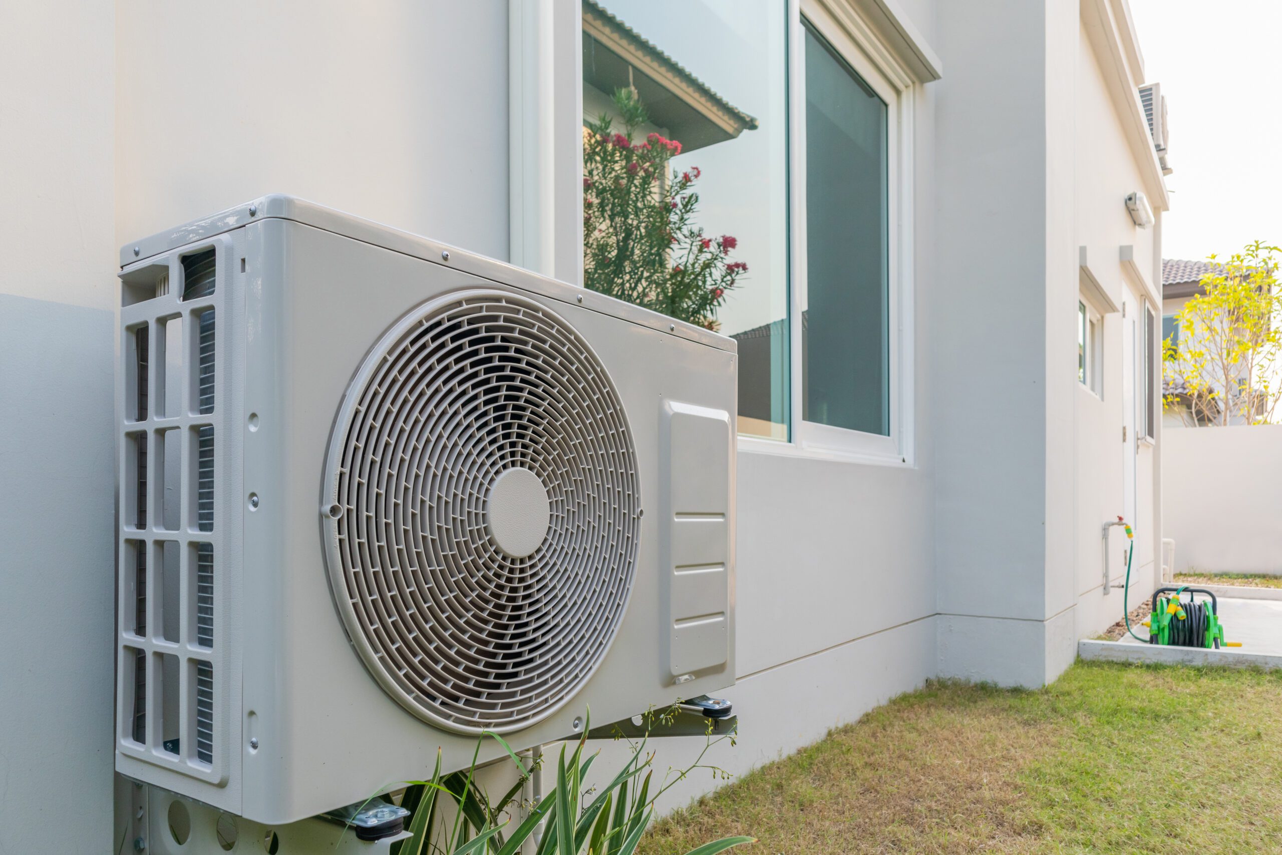 air condition outdoor unit compressor install outside house scaled